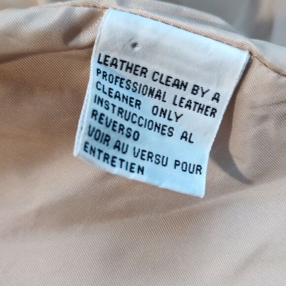 Vintage Together tan/cream western style leather fringe jacket size 2X - Picture 5 of 6